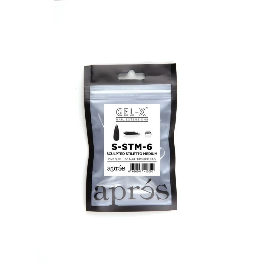 Apres Gel-X Refill Tips - Sculpted Stiletto Medium (50Pcs)