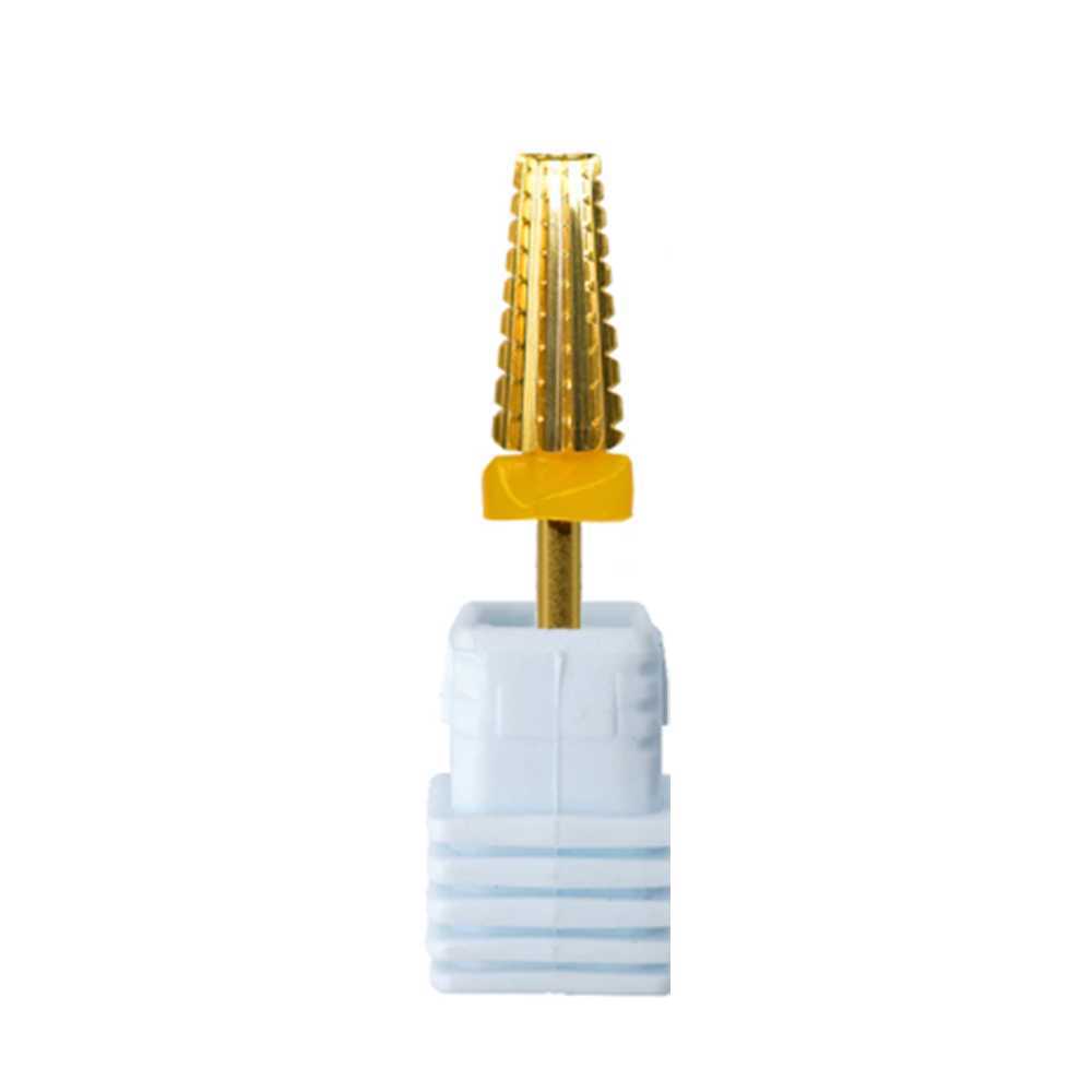 SP Nail Drill Bits - 5in1 Carbide G2X Double Extra Coarse Grit 3/32 Gold