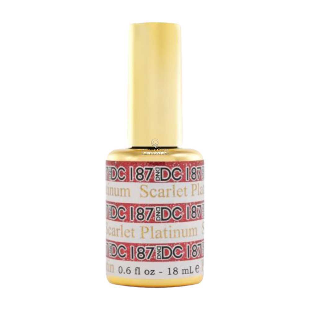 DND DC Platinum Gel Polish - Scarlet #187