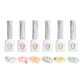 Bevlah Flower Glitter Gel Polish #NG01-06 Memoro Collection 6Pcs
