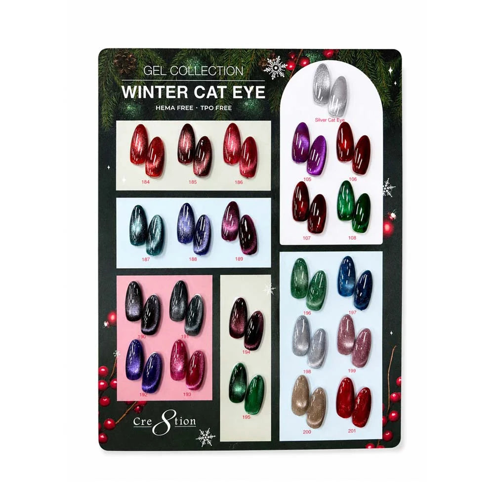 Cre8tion (HEMA/TPO-Free) Cat Eye Gel Polish - Winter Collection (23pcs)