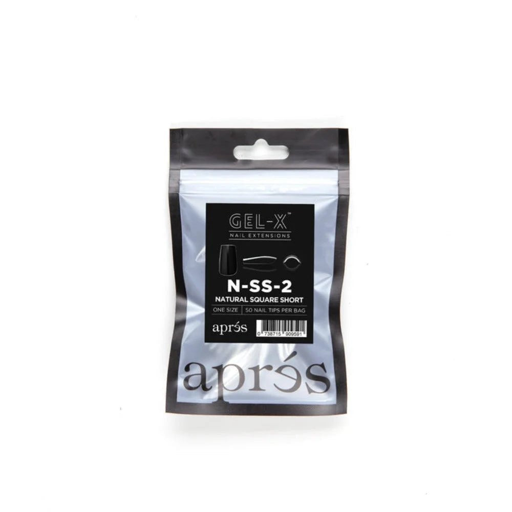 Apres Gel-X Refill Tips - Natural Square Short (50pcs)