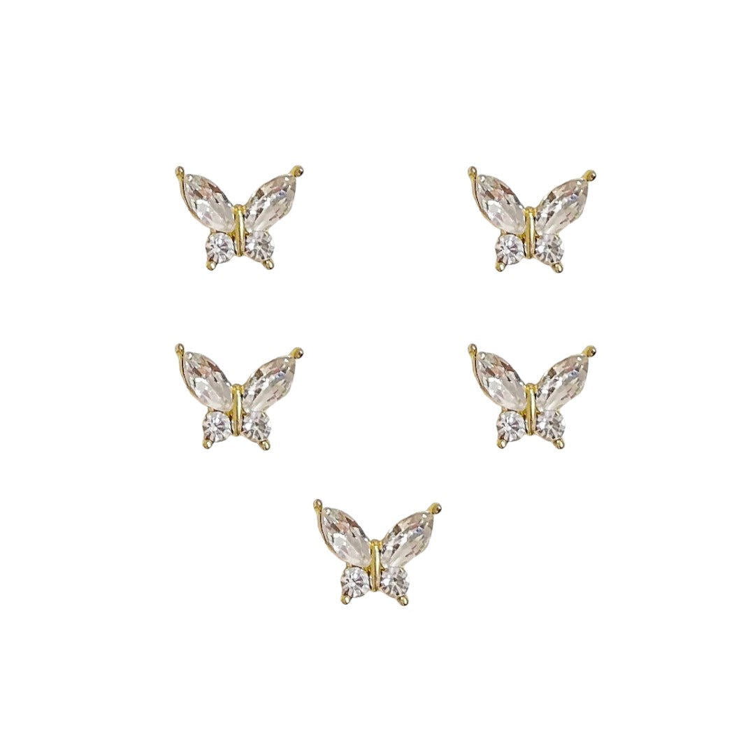 CNBS Rhinestones - Crystal Butterflies 5pcs