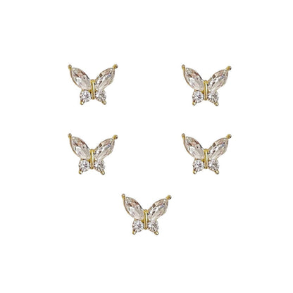 CNBS Rhinestones - Crystal Butterflies 5pcs