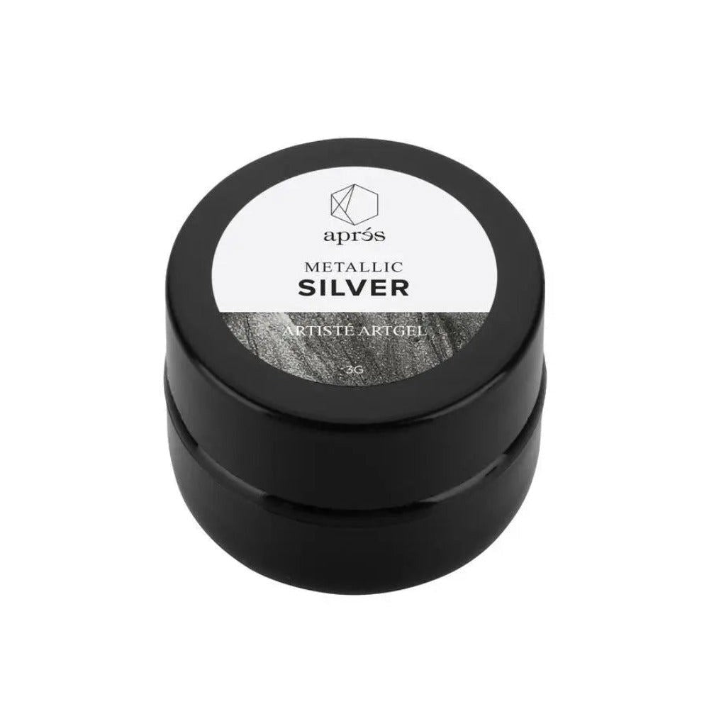 Apres Artiste Gel - Metallic Silver