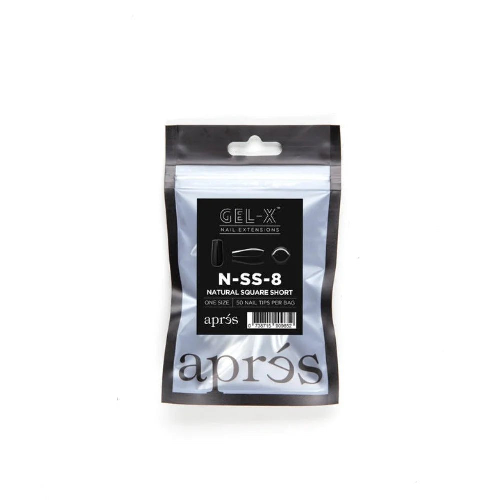 Apres Gel-X Refill Tips - Natural Square Short (50pcs)