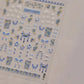 CNBS Nail Sticker - Elegant Blue & White Porcelain #TO4748