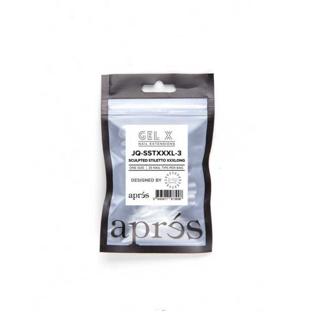 Apres X Jenny Secret Gel-X Refill Tips - Sculpted Stiletto Xxxlong 50Pcs