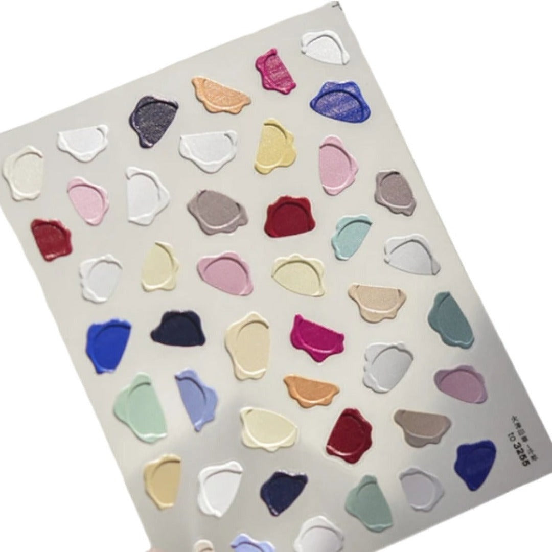 CNBS Nail Stickers - Colourful Blots #TO3255