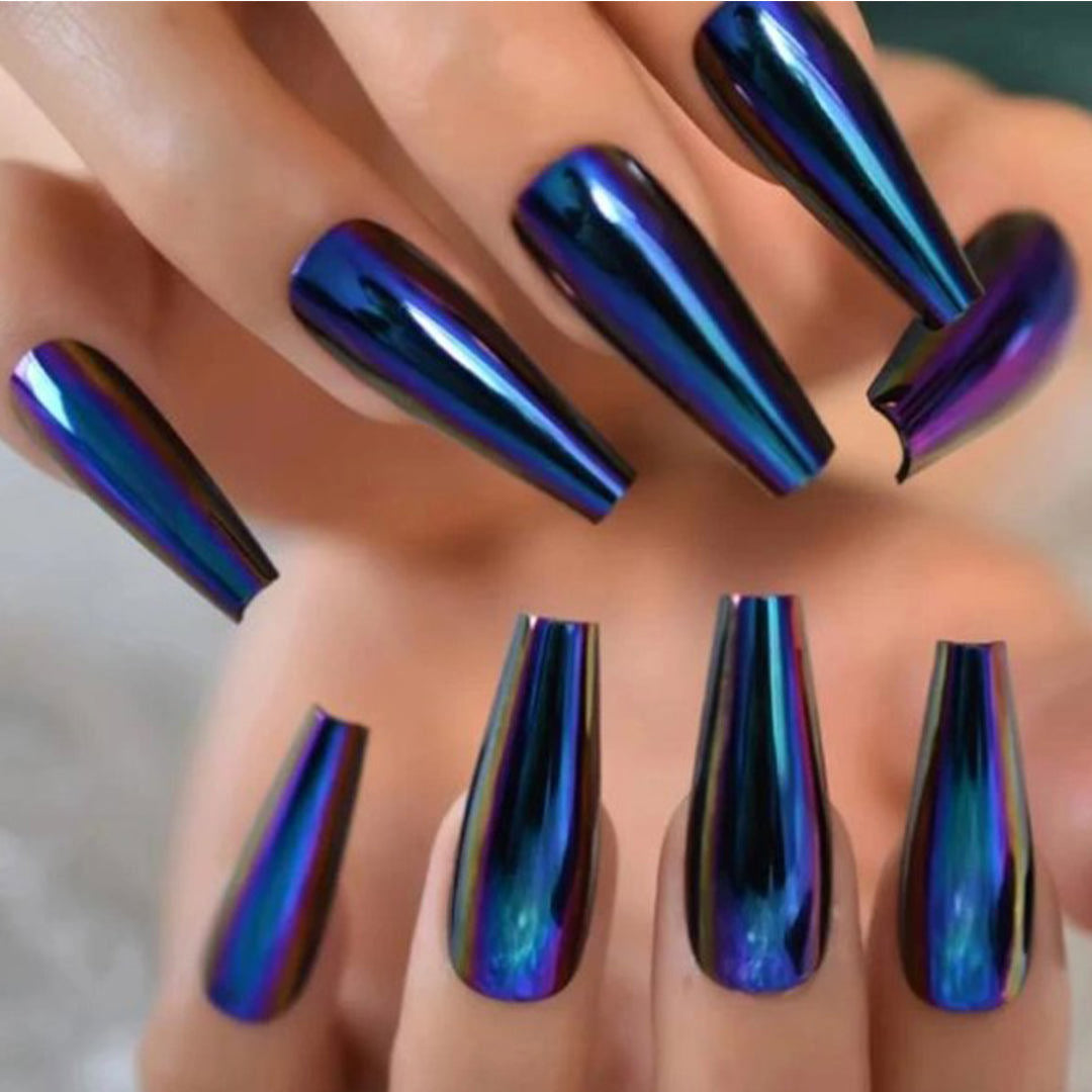 Aora Chrome Powder A4 Bluetonium - Purple Chrome Nail Powder