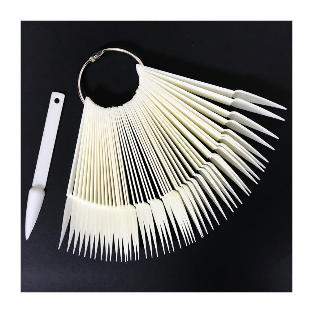 Berkeley Nail Color Ring Display - Natural Stiletto (50Pcs) #PD117NT