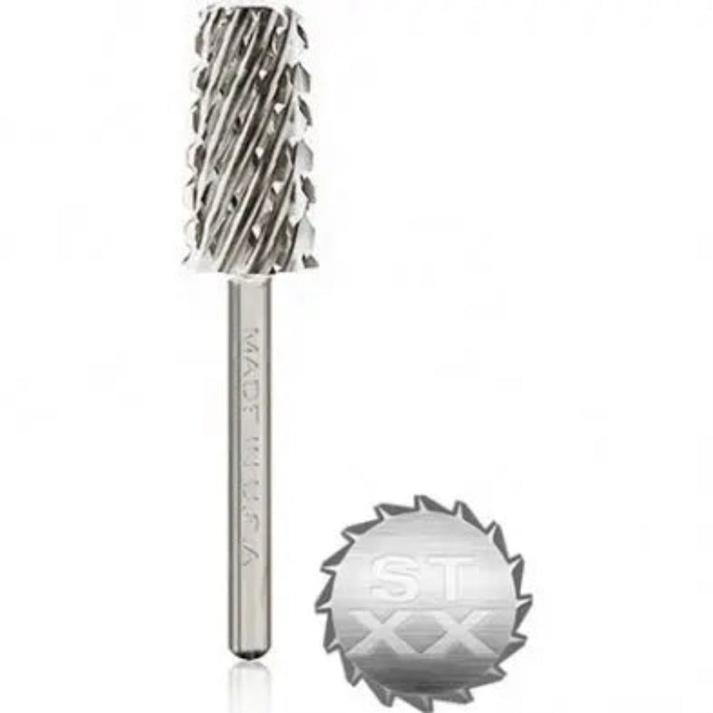 Startool Nail Drill Bits - 3In1 Chamfer STXX Double Extra Coarse Grit 1/8 Silver