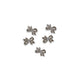 CNBS Nail Charms - Silver Bowknot w/ Crystal (5pcs)