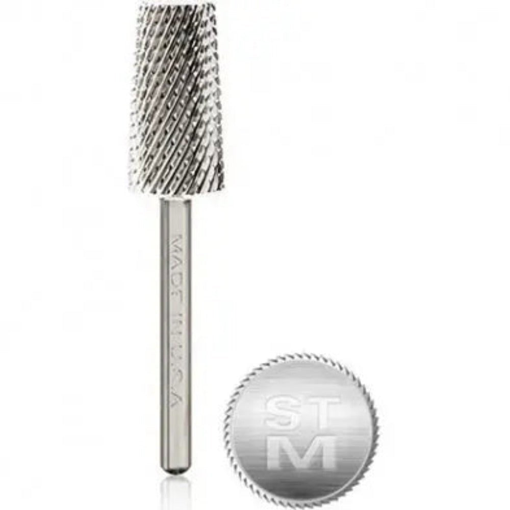 Startool Nail Drill Bits - 3In1 Chamfer STM Medium Grit 3/32 Silver