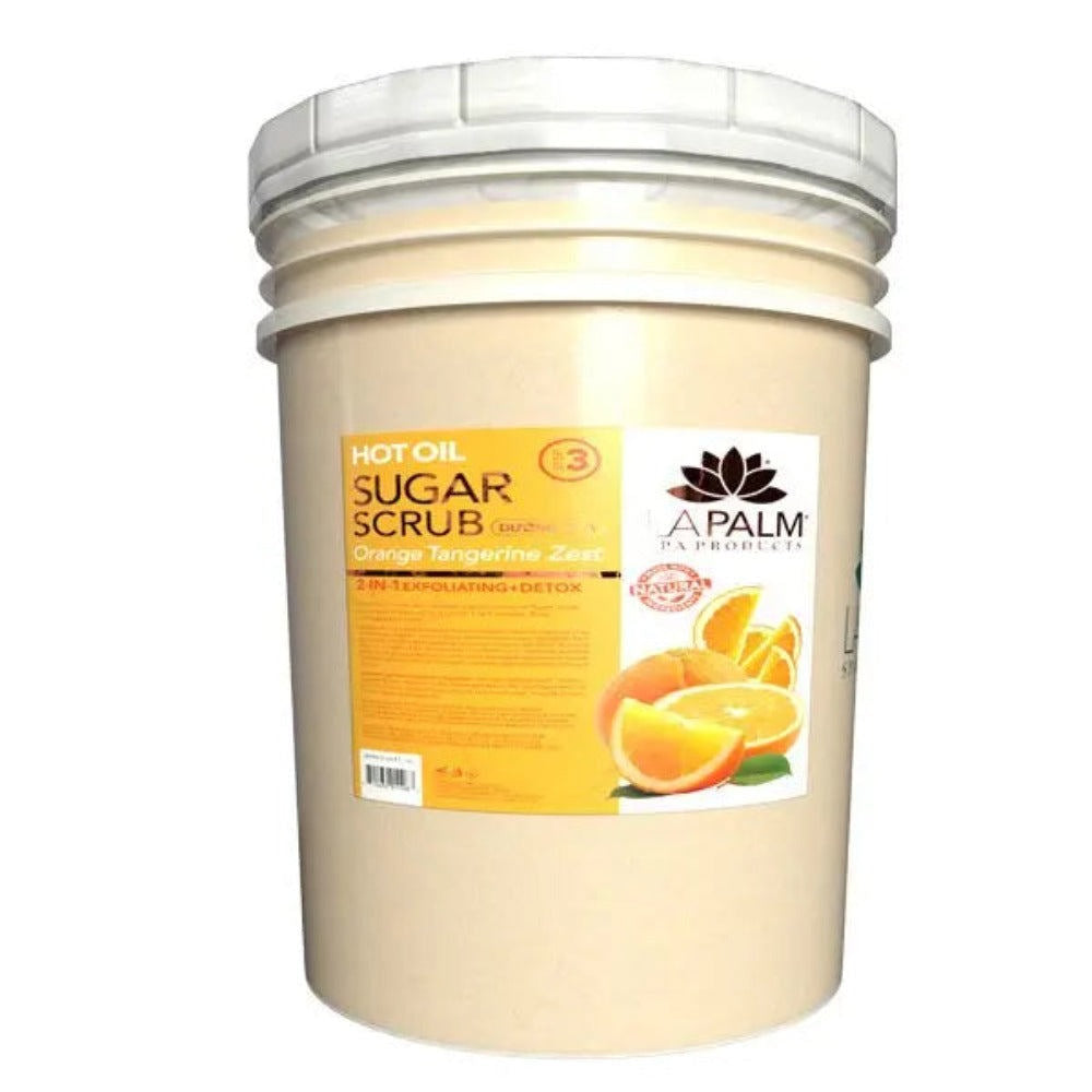 La Palm Hot Oil Sugar Scrub - Orange Tangerine Zest 5Gal Bucket