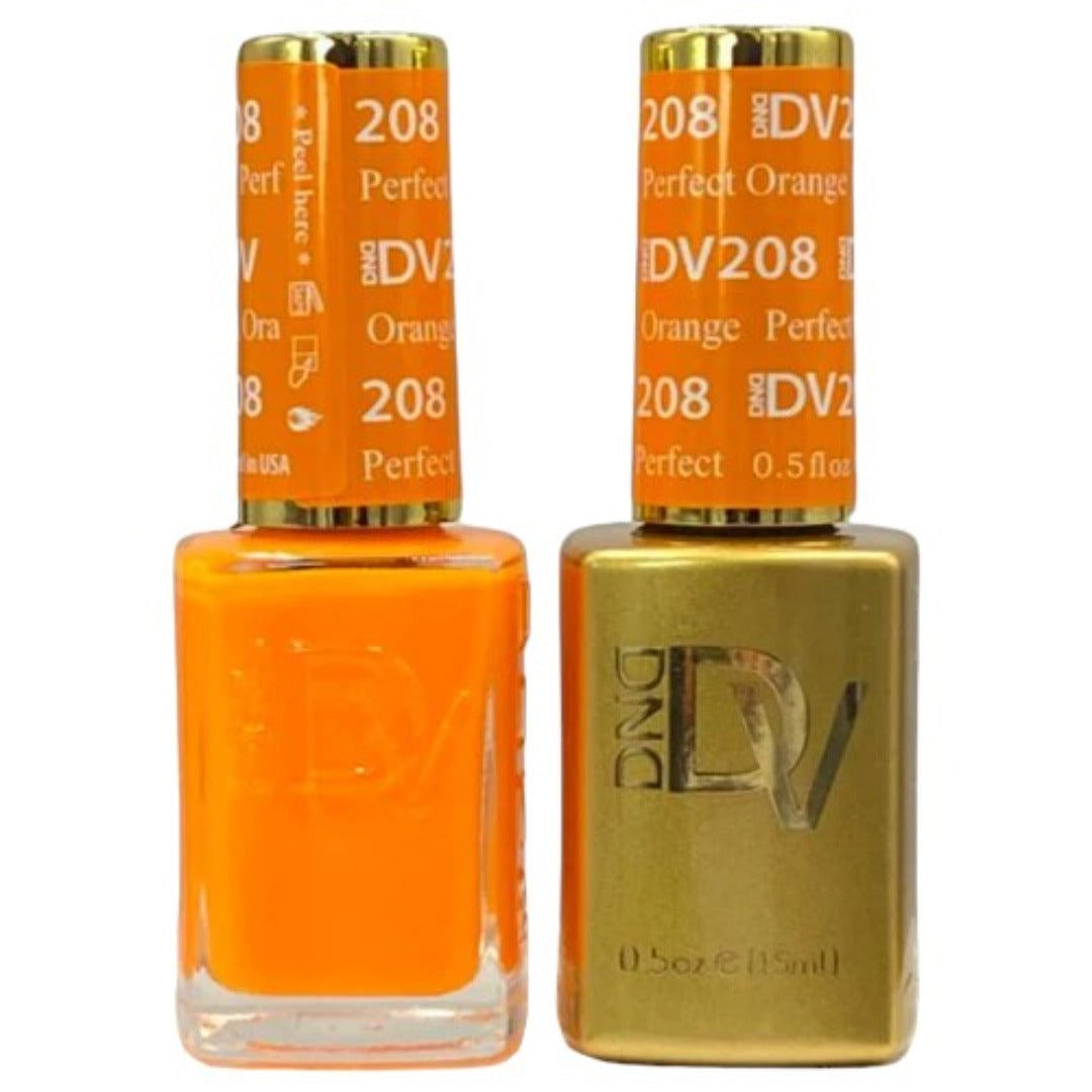DND Diva Gel & Lacquer Duo - Perfect Orange #208