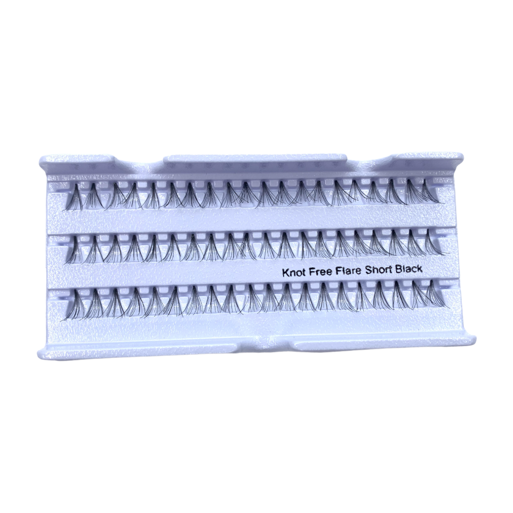 Eyelash Knot Free Flare Black Size Short (100 Tray of 60pcs)