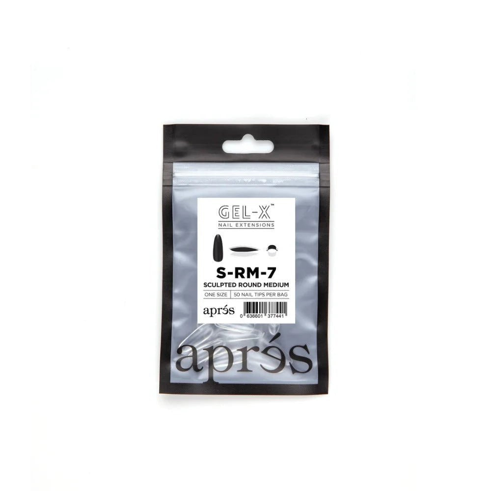 Apres Gel-X Refill Tips - Sculpted Round Medium (50Pcs)