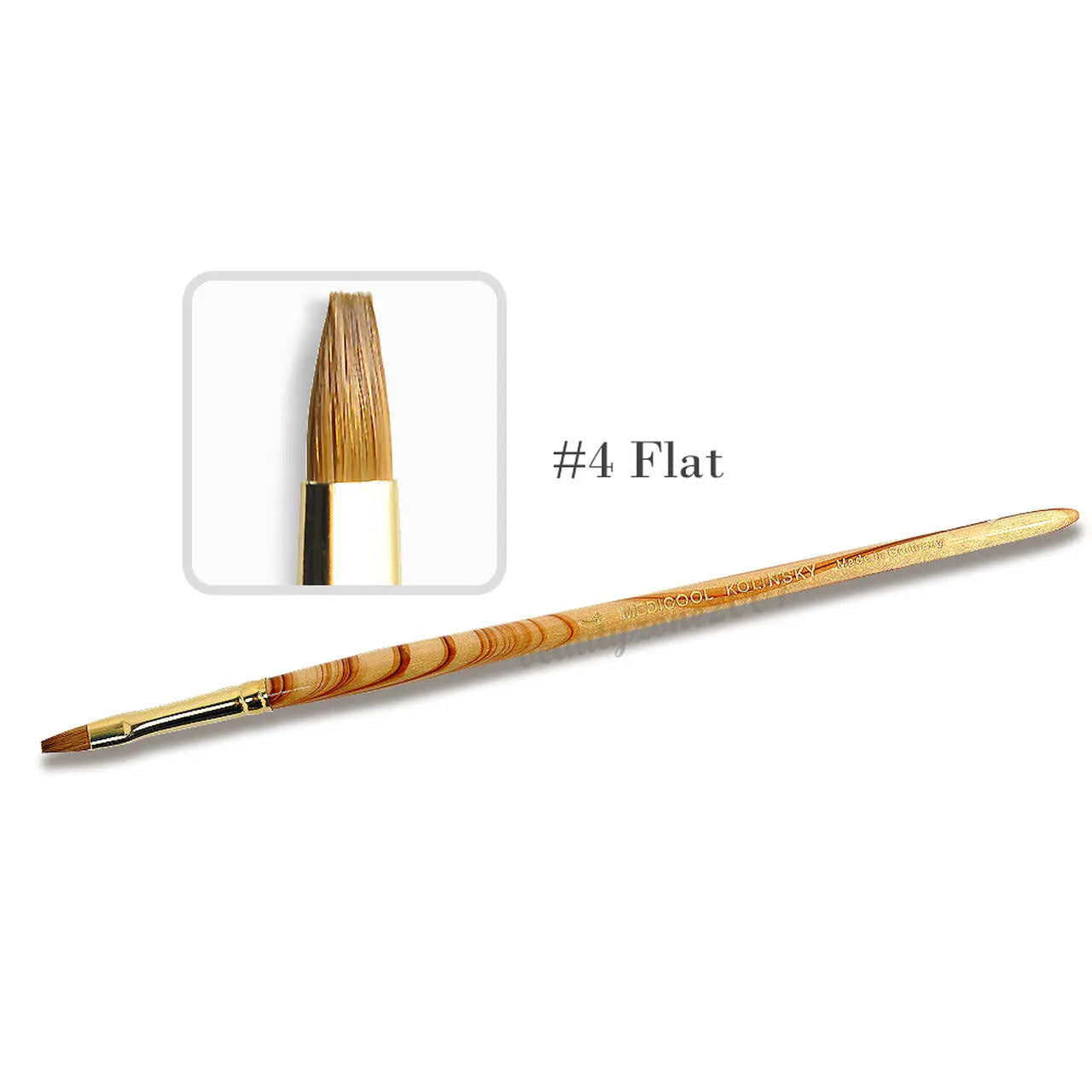 Medicool Gel Brush - Kolinsky Sable Flat #4