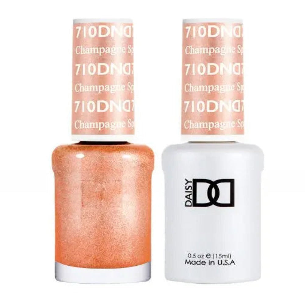 DND Gel & Lacquer Duo - Champagne Sparkles #710