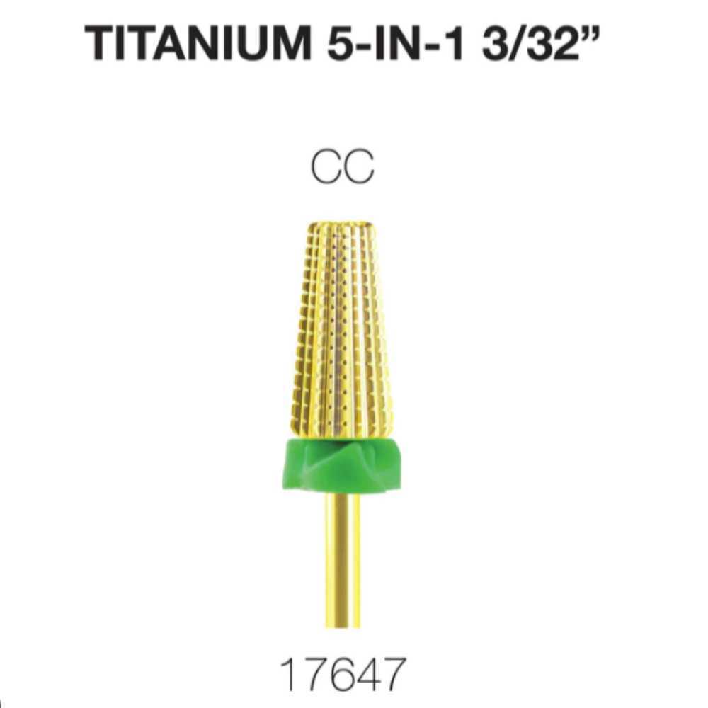 Cre8tion Nail Drill Bits - 5in1 Carbide CC Grit 3/32 #17647