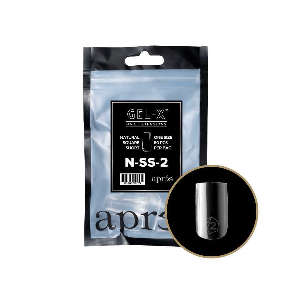 Apres Gel-X Refill Tips 2.0 - Natural Square Short (50Pcs)