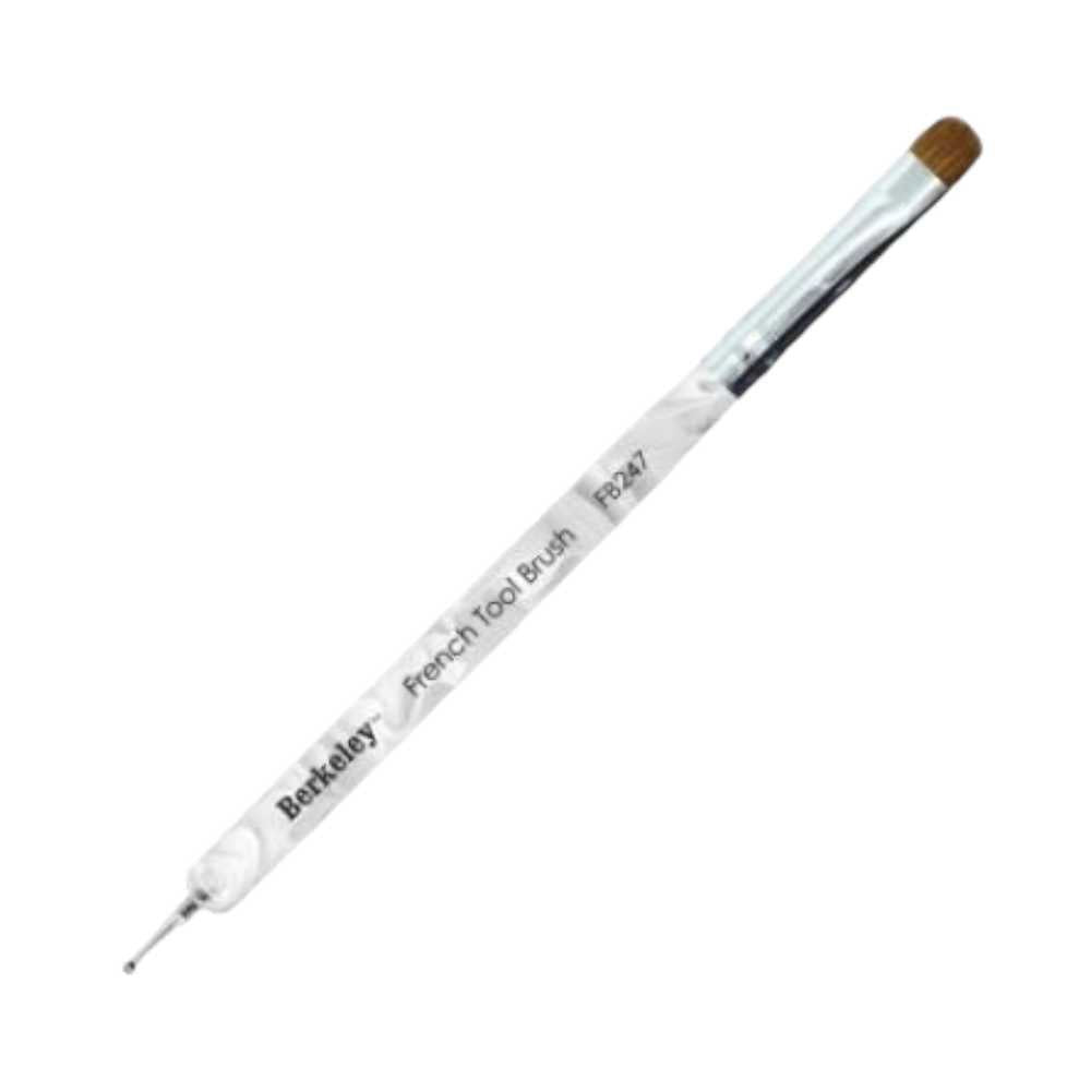Berkeley French Brush - White Marble W/ Dotting Tool #FB247-WH