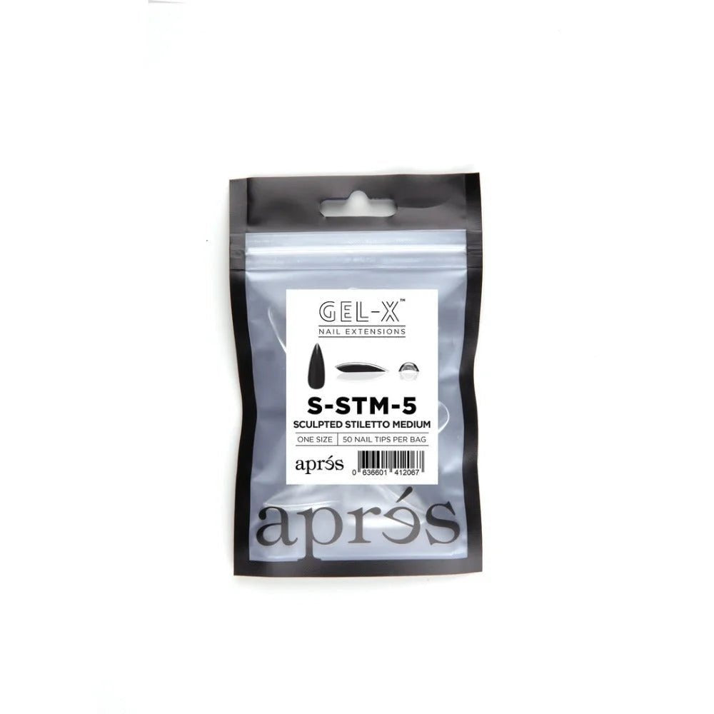 Apres Gel-X Refill Tips - Sculpted Stiletto Medium (50Pcs)