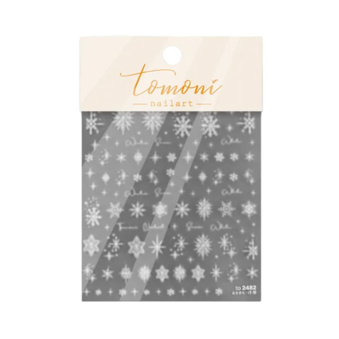 CNBS Nail Stickers - White Snowflakes #31/TO2482