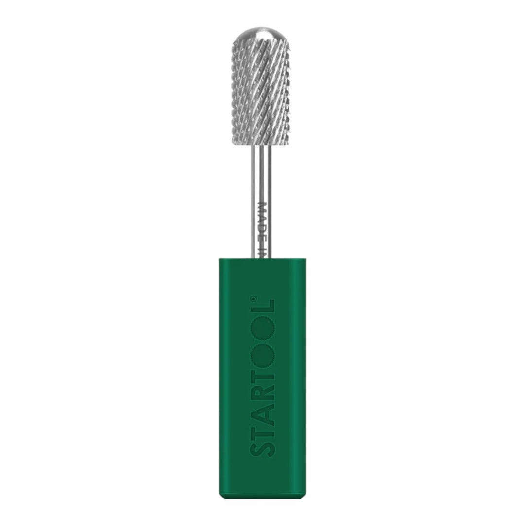 Startool Nail Drill Bits - Large Barrel Round Top Carbide RC Coarse Grit 3/32 Silver