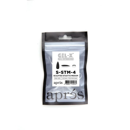 Apres Gel-X Refill Tips - Sculpted Stiletto Medium (50Pcs)