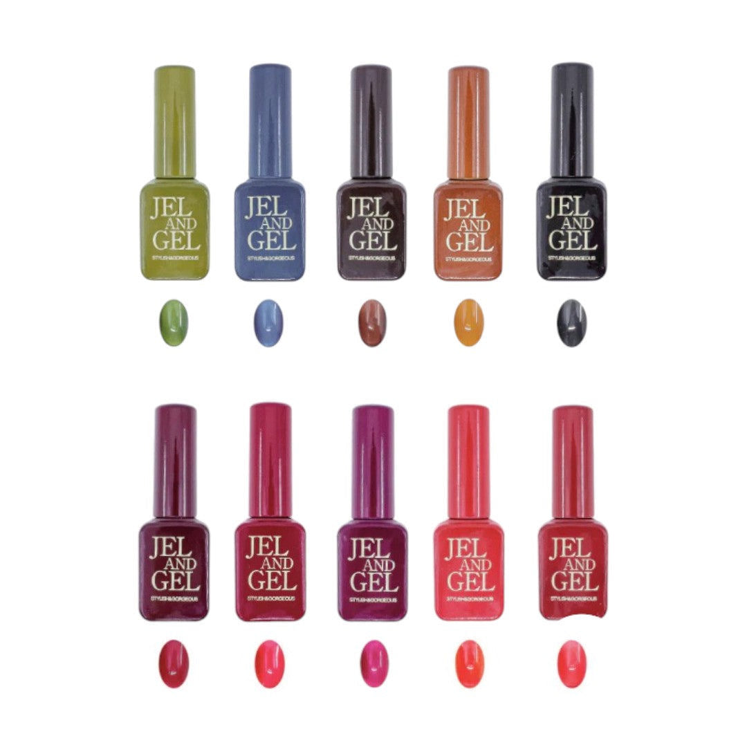 Jel and Gel Syrup Gel Polish - Nudy Ade 2 Collection #GS021-030 (10pcs)