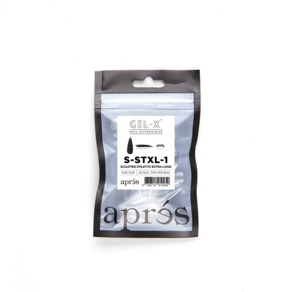 Apres Gel-X Refill Tips - Sculpted Stiletto Extra Long (50Pcs)