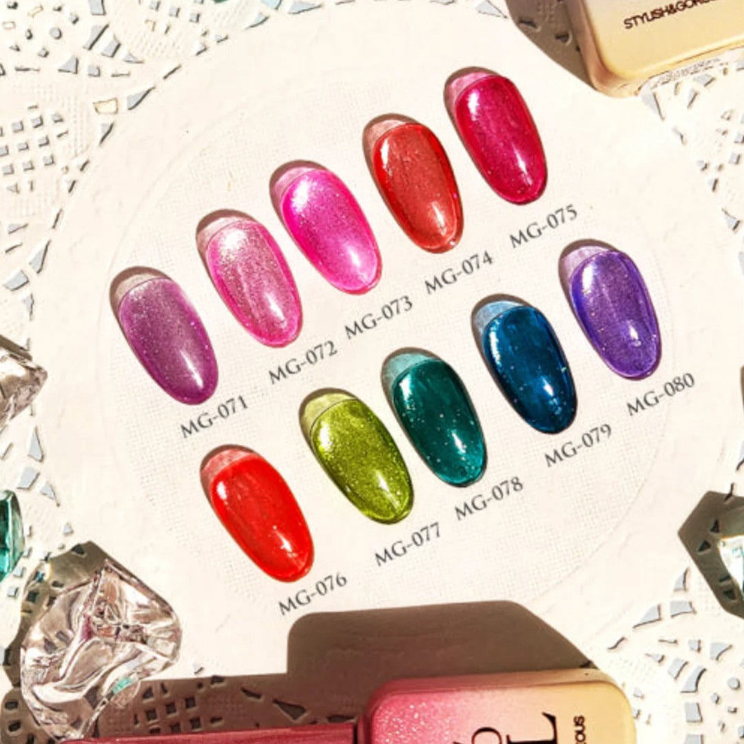Jel and Gel Cat Eye Gel Polish - Ice Star 2 Collection #MG071-080 (10pcs)
