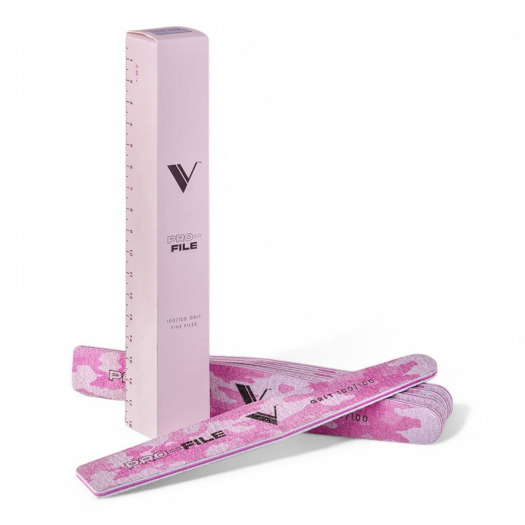 V Beauty Pure Nail Files - Diamond Design 100/100 Grit (Pack Of 5)