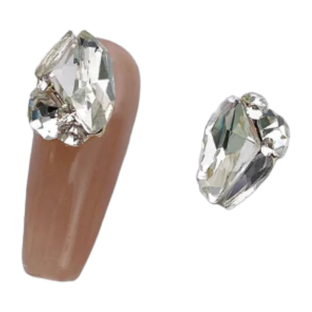 CNBS Nail Charms - White Crystal Clusters 5pcs