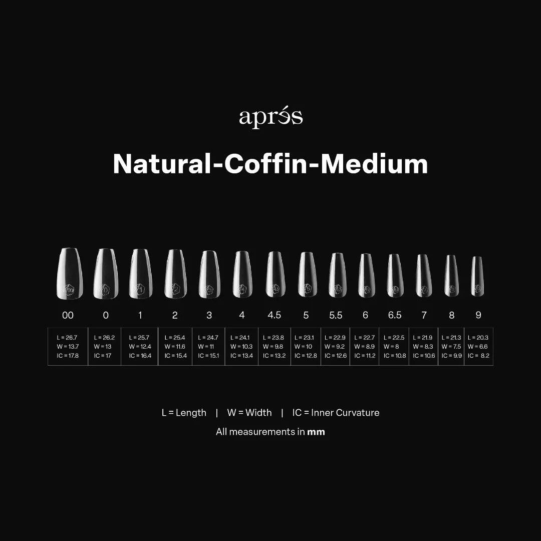 Apres Gel-X Mini Tips Box 2.0 - Natural Coffin Medium (280Pcs)