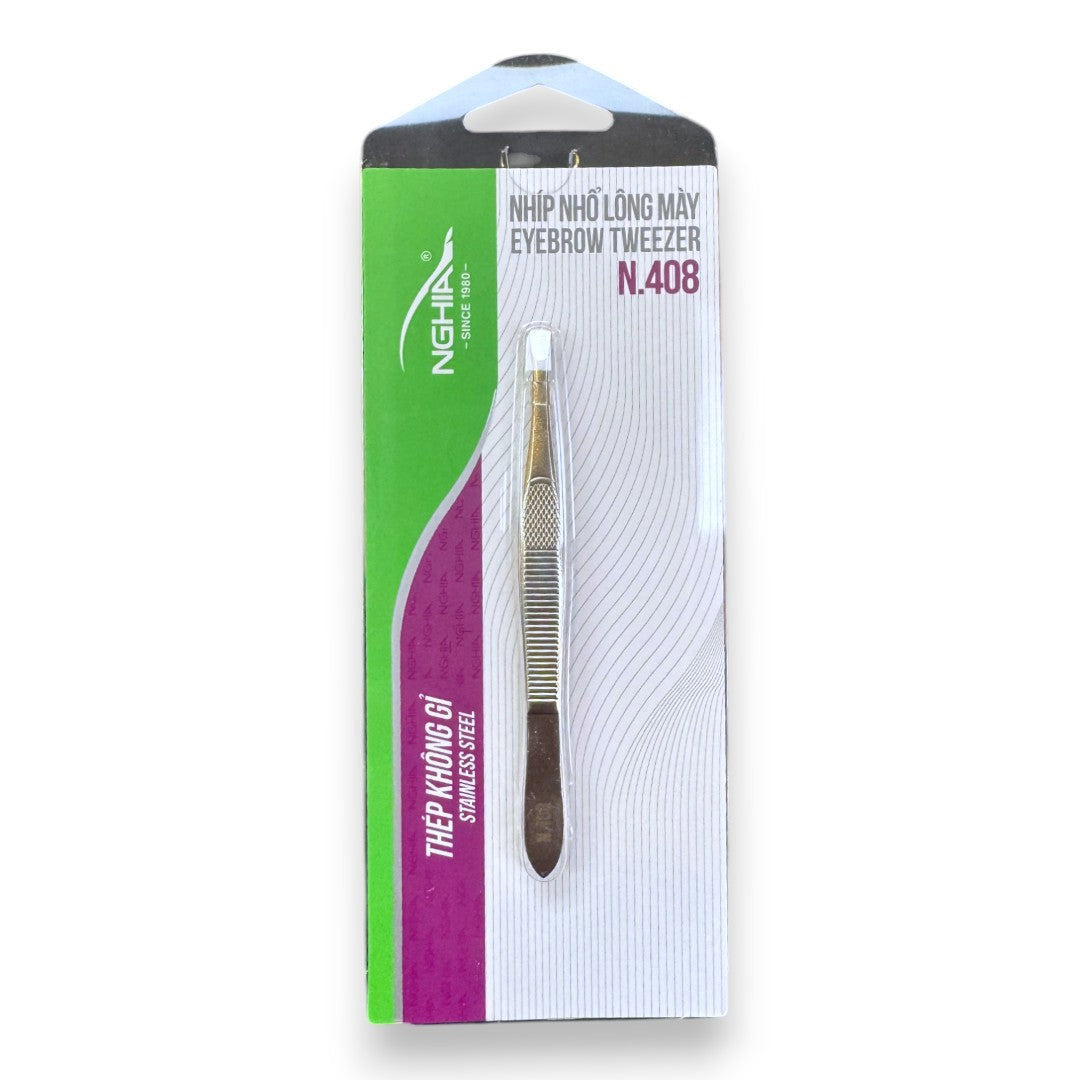Nghia Stainless Steel Straight Blades Eyebrow Tweezer N-408