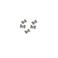 CNBS Nail Charms - Silver Bow w/ Crystal Heart (5pcs)