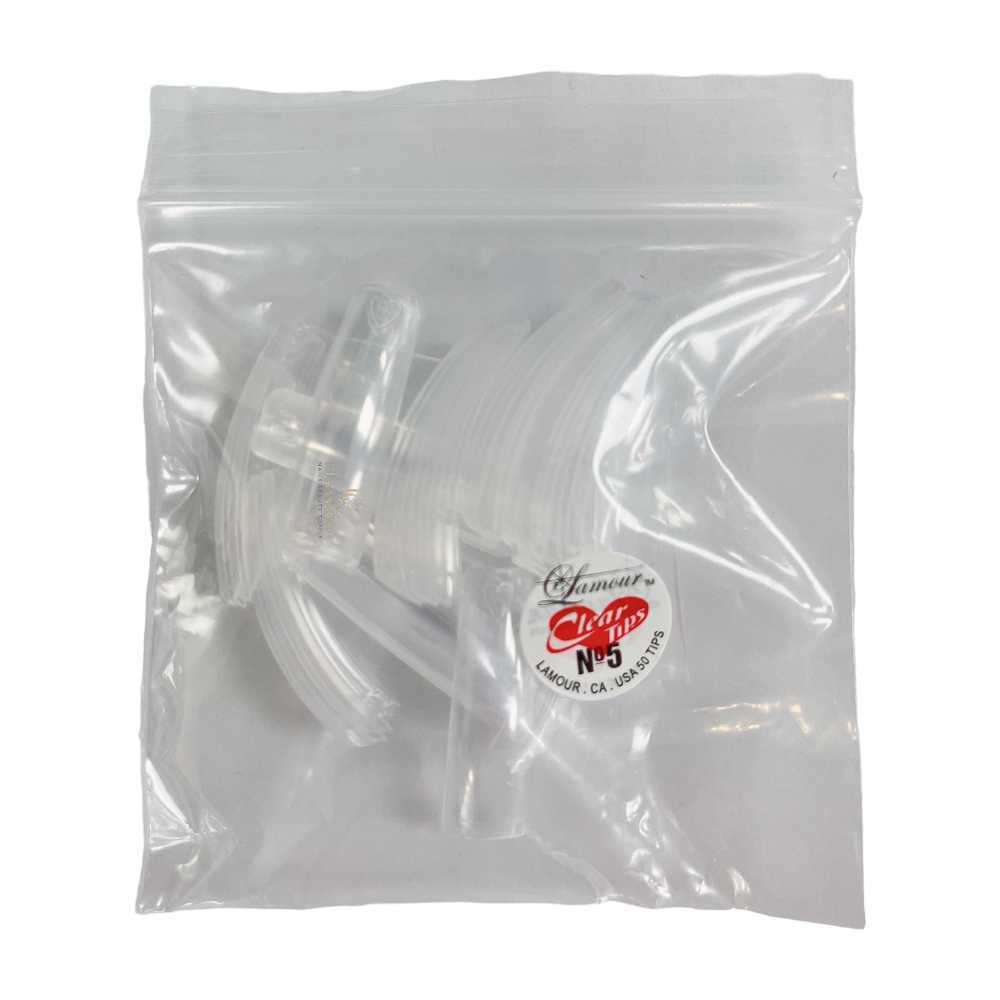 CNBS Nail Tips - Original Crystal Size #5 (Bag of 50)