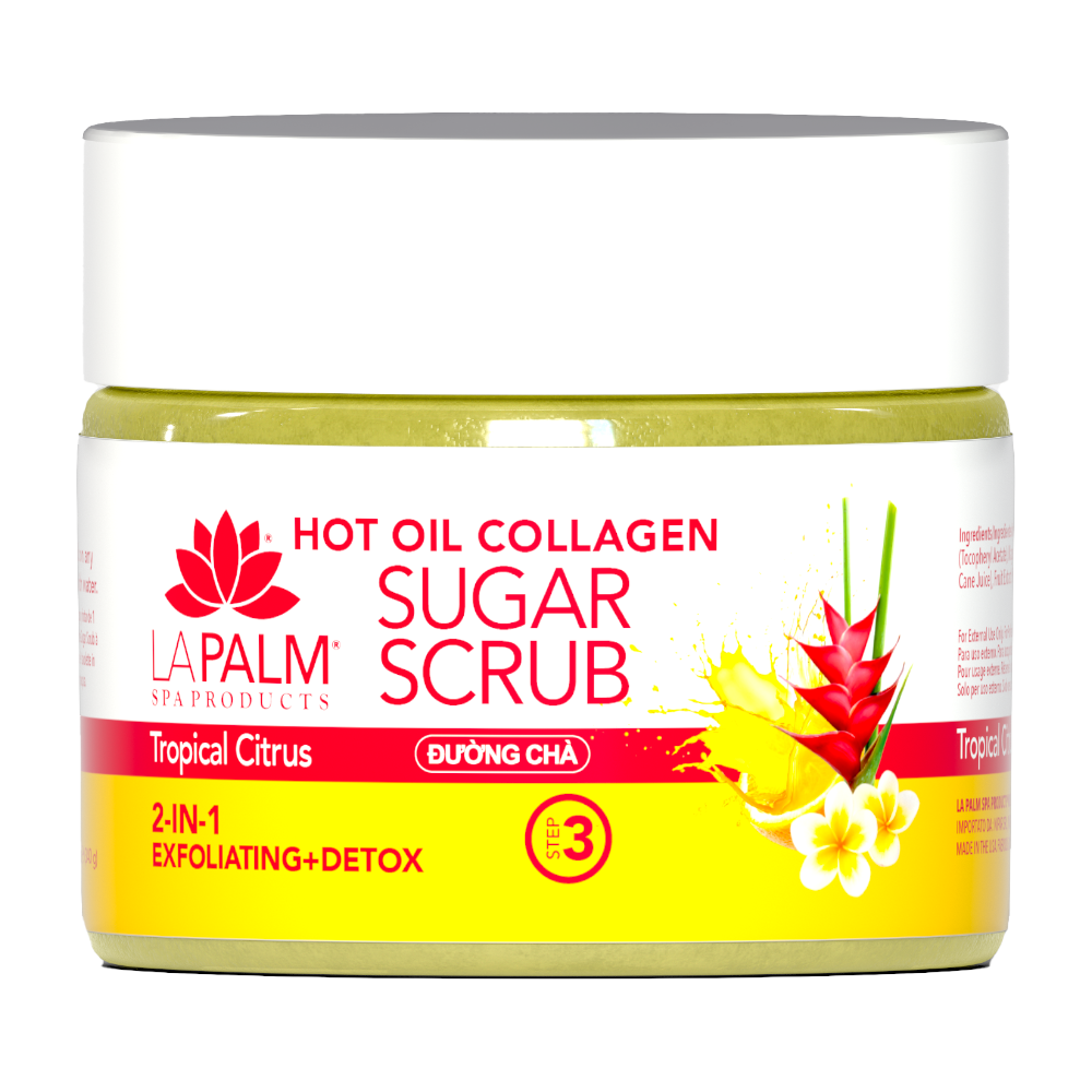 La Palm Hot Oil Sugar Scrub - Tropical Citrus 12Oz