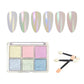CNBS Chrome Nails Powder: 6 Colors Holographic Nail Powder Set