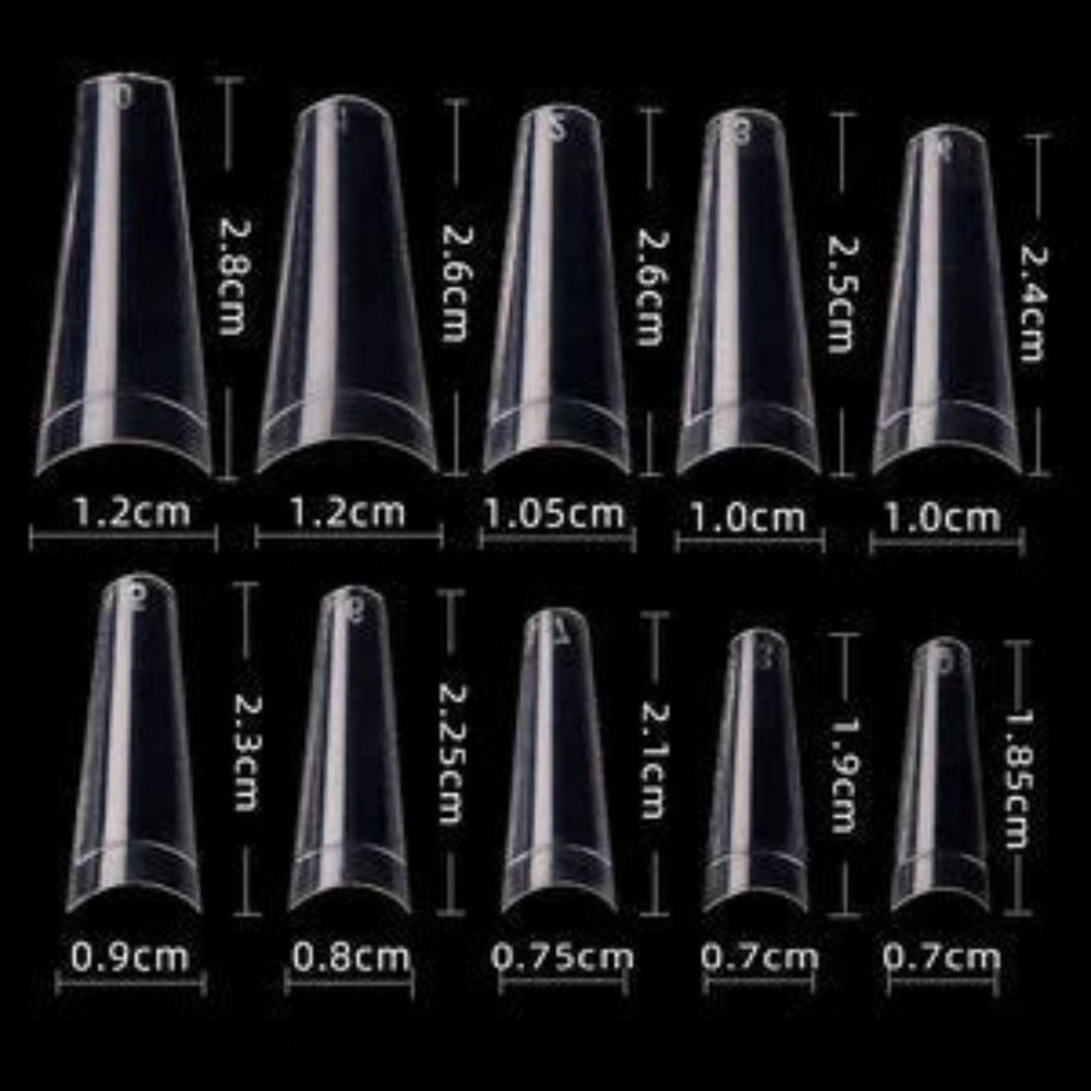 Cre8tion Special Shape Clear Coffin 500pcs #15129 Classique Nails Beauty Supply Inc.