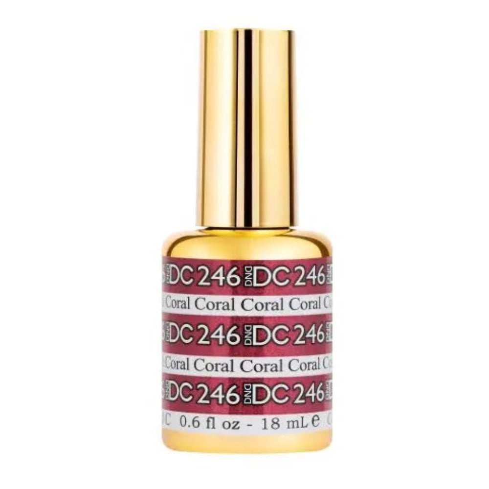 DND DC Mermaid 246 Coral - Sparkling Glitter Gel Polish