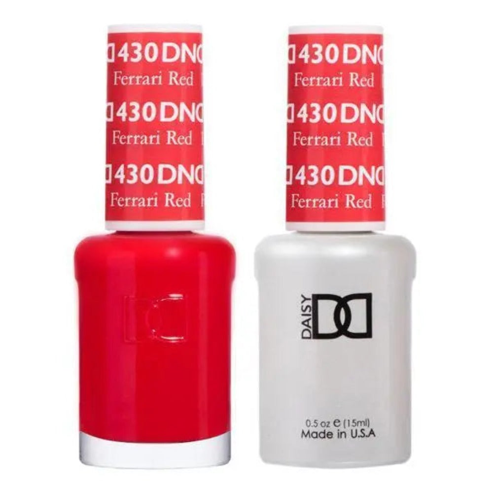 DND Gel Polish and Nail Lacquer Duo 430 Ferrari Red, dnd ferrari red
