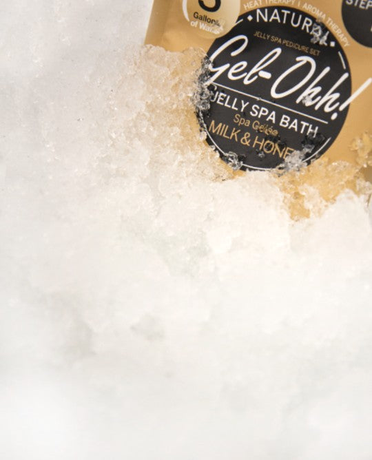 Gel-Ohh Jelly Spa Pedi Bath, Milk & Honey AJ001MLK Voesh, advanced foot care