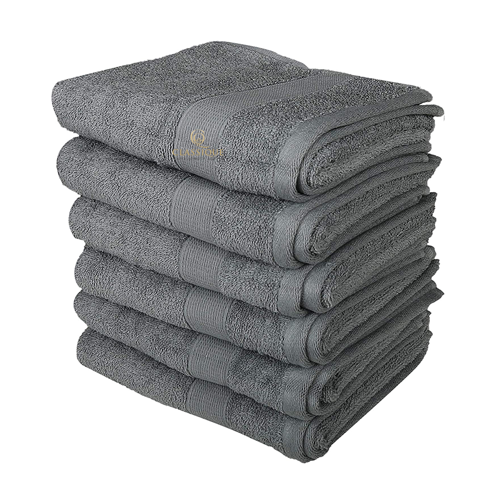 Grey Towels Bleach Resistant 16x27 2.50lbs (Pack of 12) Classique Nails Beauty Supply Inc.