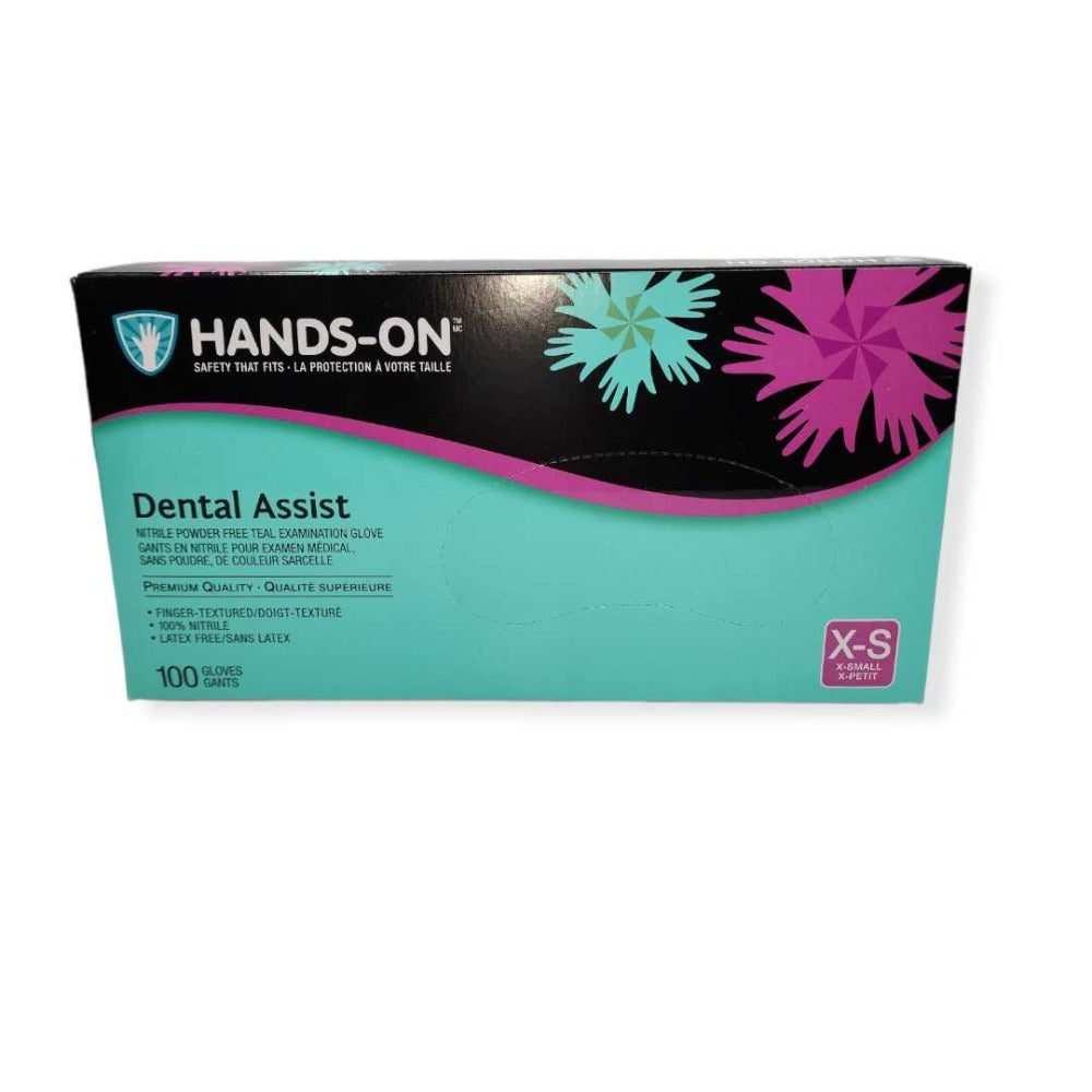 Hands On Dental Assist Nitrile Gloves (Box of 100) Classique Nails Beauty Supply Inc.