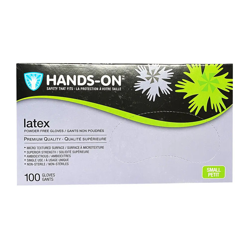 Hands On Latex Gloves - Small (Box of 100) Classique Nails Beauty Supply Inc.