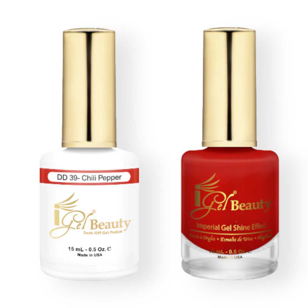 IGel DD Gel Polish & Matching Nail Lacquer Duo - Chili Pepper